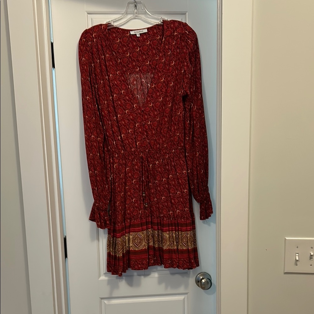 Red Patterned Dress